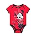 Disney Baby-Girls Minnie Mouse Bodysuits and Bib, Red, 24 Months (Pack of 3)