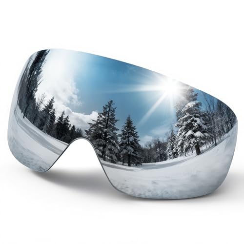 Snowalva Replacement Lens Exclusively Model SG2, 8 Color Choices of Lenses with Different Light Transmittance (Silver(vlt 9%))