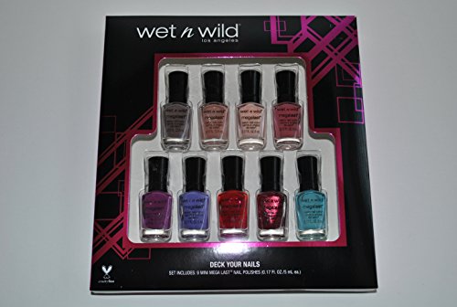 Wet n Wild Deck Your Nails 9 Mini Megalast Nail Polishes Set