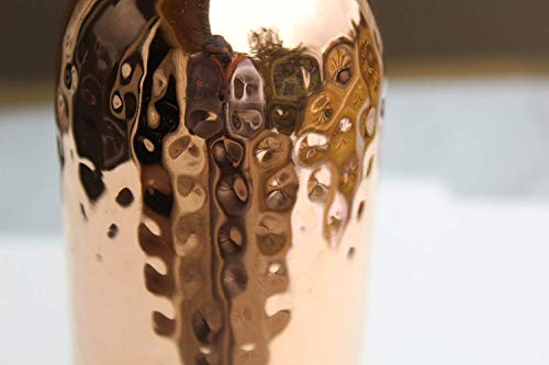 Image of Hammered Copper Tamba Bottle for Water, 900 ml | 1 Litre