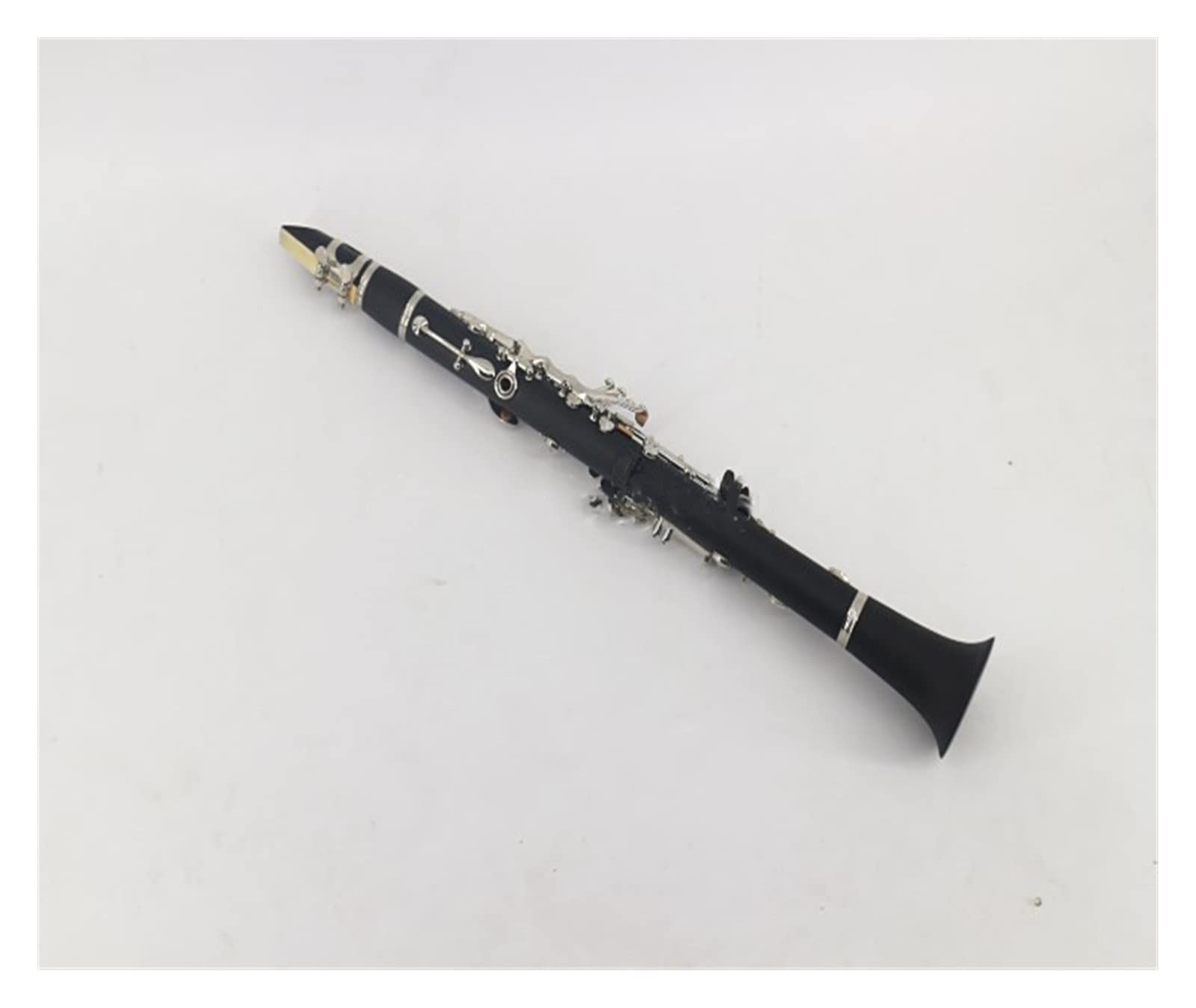 Professional Klarinette 17 Tasten Klarinette Bakelit Oder Ebenholz Korpus Sliver Keys Musikinstrument Mit Zubehör (Color : Ebony Wood)