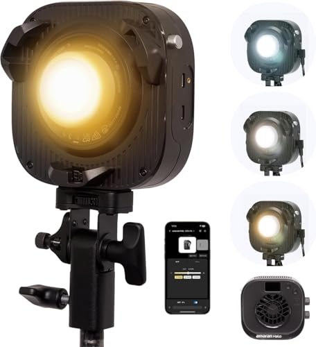 Aputure amaran Halo 100x COB�r�f�I���C�g 84W CRI96+&TLCI97+ 2700-6500K NFC�@�\���� 9��ޏƖ����� �A�v������Ή� USB-C PD���d�� �f��B�e/�L���Ɩ�/YOUTUBE�B�e�Ɩ��ȂǂɑΉ� 