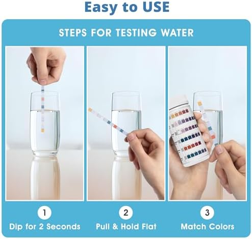 Liberty Gold Standard© Essential Heavy Metals Water Test for Drinking Water - 6 in 1 Heavy Metals Water Test Strips - Lead, Mercury, Chromium, Magnesium, Cadmium, Calcium with 50 Test Strips