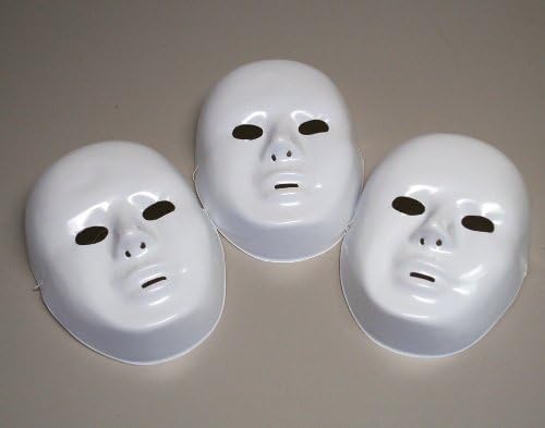 Plastic White Full Masks