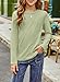 blibean Tween Girls Fall Shirts Big Kids Long Sleeve Solid Casual Tops Girl Fashion Spring Cute Pleated Warm Basic Tee Shirt Crewneck Plain Tunic Blouse Clothes Size 8-9 Year Old Sage Green