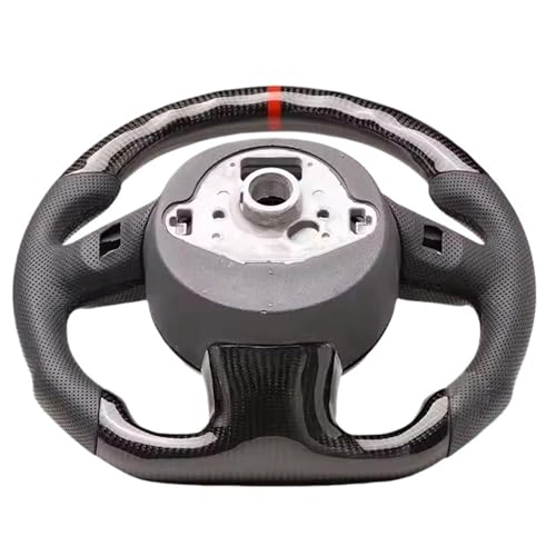 Custom For Audi S RS S line A3 8V A4 B8 S3 S4 S5 RS3 RS4 RS5 Carbon Fiber Leather Perforated Steering Wheel Car Accessories(RS with hole)