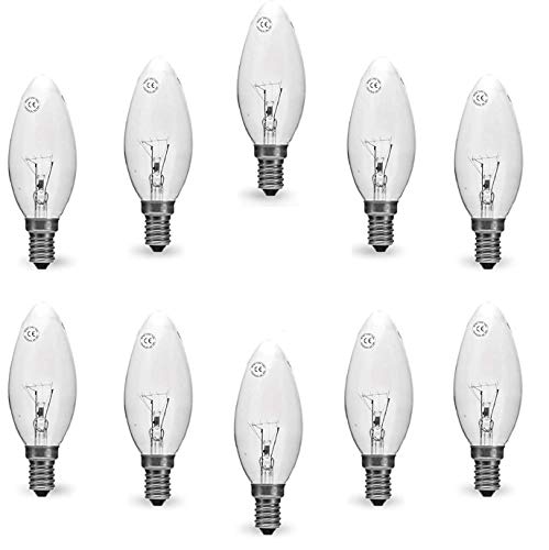 AcornSolution - Bombilla tipo vela (25 W, 240 V, rosca Edison pequeña, E14(20 unidades)