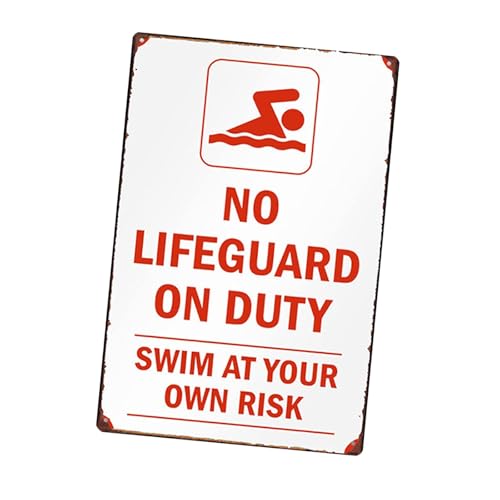 Loviver Vintage Schwimmen Warnschild Style C