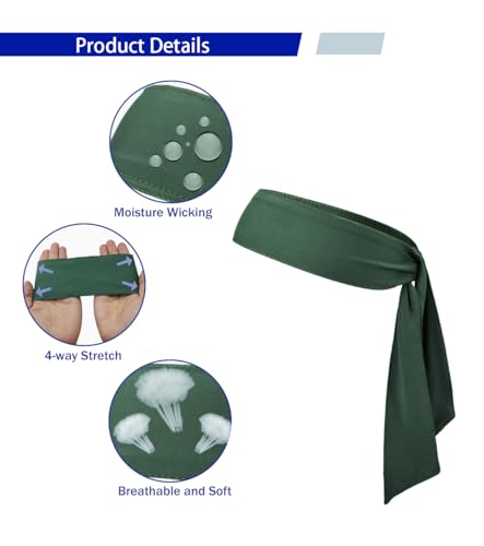 Image of Sport Tie Headbands Tennis Head Tie for Men Women Sports Fans Ninja Soccer Basketball Teams Head Ties Halloween