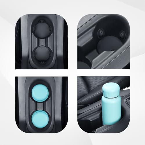 Limitador para portavasos de auto 6 pcs silicona negro miniatura 5