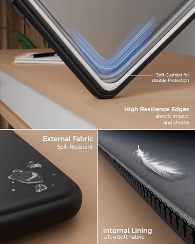 Image of FEDUS MONARC Designer Premium Vegan Leather Laptop Sleeve Bag Case 15.6 inch, Shockproof Office Laptop Cover Pouch Accessories Carrying Bag for MacBook, HP, Dell, Lenovo, Asus for Men & Women
