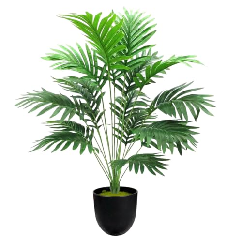 Image of Dekorly Plastic Fake Plants Artificial Floor Plants Large Tropical Palm Tree for Home Decor (African plam)
