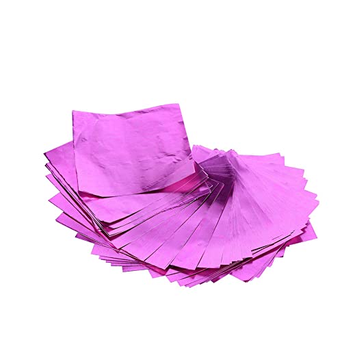 Foil Paper Wrapper Schokoladenpapier Aluminiumfolie Schokoladen Verpackung Papier 100 Stück 8cm x 8cm Schokolade Alufolie für Verpackung Party, Weihnachten Zubehör, DIY Süßigkeiten Cover