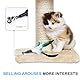 Pawaboo Katzenspielzeug - Interaktives Katzenangel Katze Spielzeug Katzen-Spielstab Katzenspielzeug-Stab mit Federn und 88cm Stab und Glocken für Kätzchen oder Katze, Weiß und Grün