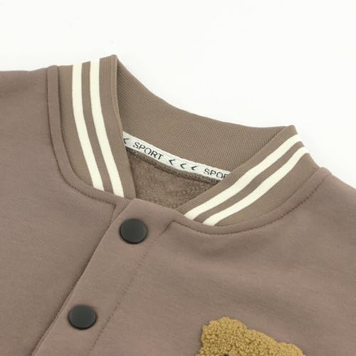Image of Kids Baseball Jackets School Varsity Uniform Cotton Leisure Fashion jackets Boys Girls Jackets for 2-7 Years