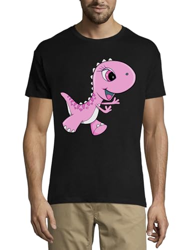 T-shirt dinosaure violet cadeau original homme coton col rond