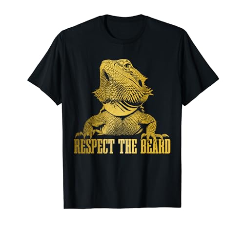 Image of Bearded Dragon Respect The Beard Funny Reptile T-Shirt