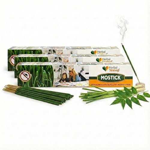 Herbal Strategi Mostick Herbal Mosquito Repellent Incense Stick, 40 Sticks (Pack Of 3)