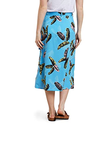 Mountain Warehouse Corfu Womens Wrap Skirt - Soft Ladies Skirt, Cosy, Lightweight - Best for Travelling, Camping, Holidays, Picnics & Outdoors Blue 6 - Image 2