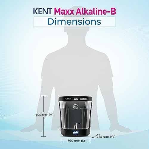 KENT 11149 Maxx Alkaline with Detachable Storage Tank | Double Purification Process | Makes Water Alkaline up to 9.5 pH Level | High Storage and Purification Capacity