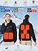 Earneo Unisex Heated Hoodie for Men Women Heated Sweatshirt Warm USB Electric Outdoor Winter Puffer Jacket with No Battery (Black 5 Zone,Small)