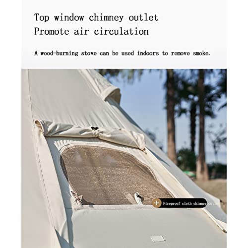 Carpa Pirámide de Lona, Familiar, Impermeable y Cortaviento miniatura 4