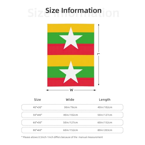 Couverture flanelle drapeau Myanmar douce pour canapé - 4