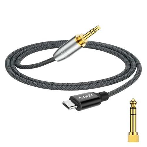 J&D TYPEC-G-TRS6.35/3.5-G-ZH-BZX-1M Usb C To 3.5Mm/6.35Mm 1/4 Inch Audio Cable cover