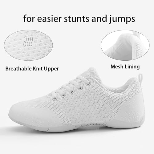 Girls Black Cheer Shoes White Cheerleading Shoes for Girls Breathable Youth Cheeerleading Dancing Shoes Competition Training Sneakers2