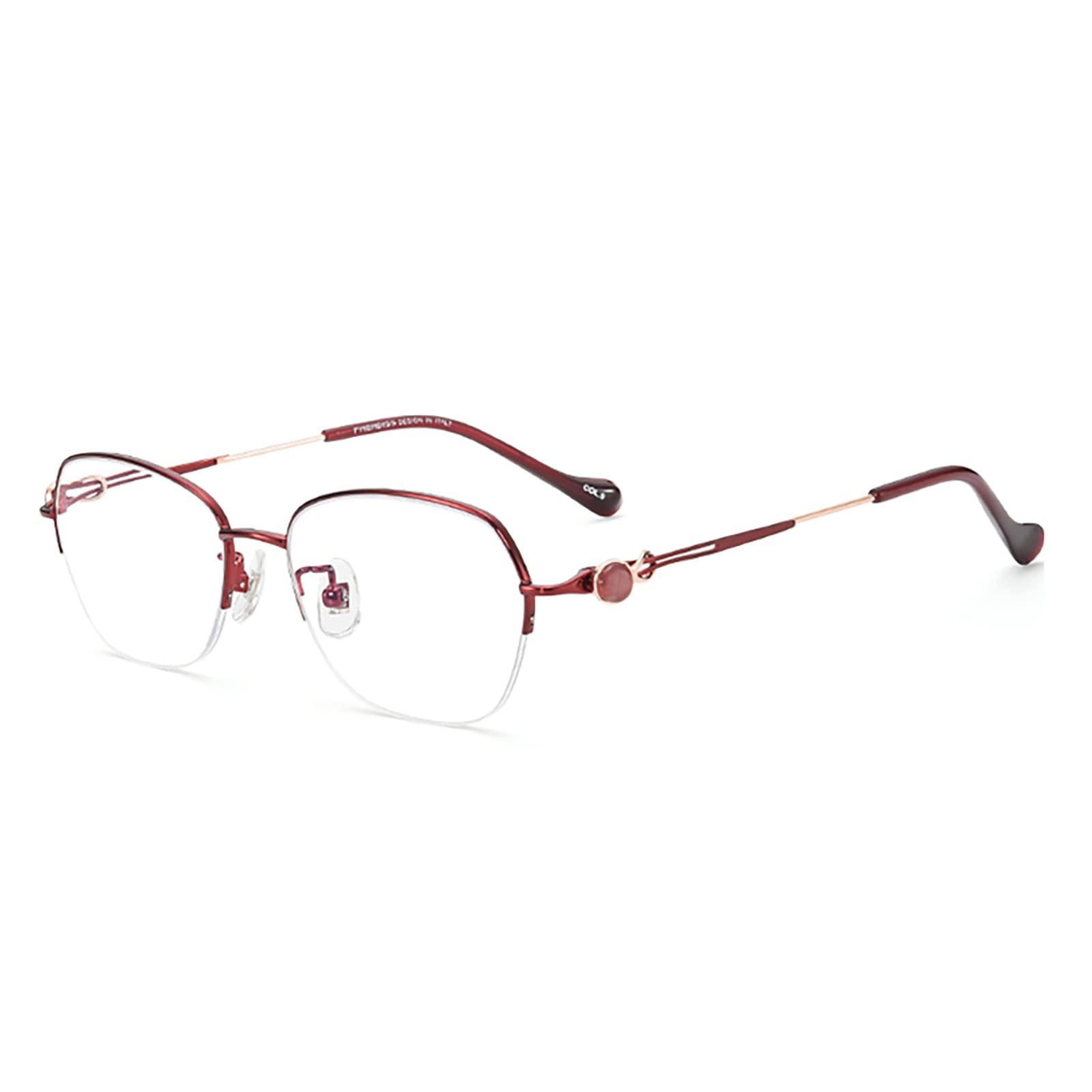 Lesebrille, Anti-Blaulicht-Harz-Lesebrille Für Damen, Bequem Und Tragbar, Ideal Für Reisen Zu Hause Im Büro Im Freien(Size:+2.00,Color:Weinrot)