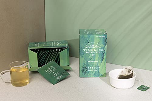 Image of Timeless Blends by The Hillcart Tales Emerald Green Tea Bags 25+5 Pieces, Premium Green Tea Leaves With Nourishing Antioxidants and Flavonoids, Refreshing Aroma & Natural Rejuvenate, 60 gms