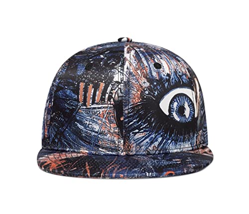 Quanhaigou Colorful Graffiti Snapback Hats For Men Women, Abstract Printed Sun Baseball Cap Flat Bill Youth Hip Hop Caps #TOP1