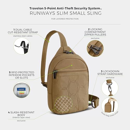 Image of Travelon Anti-Theft Runways Small Sling
