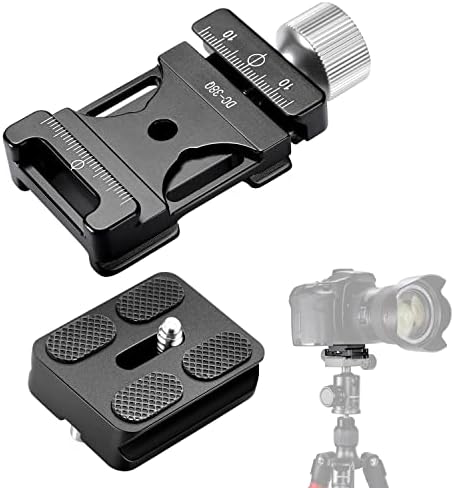 Neewer DC-38Q Screw Knob Clamp Quick Release Plate + Metal PU-50 Universal Quick Release Plate