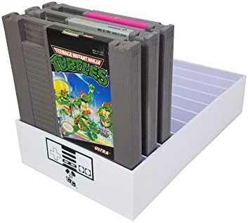 Collector Craft, White, NES Compatible Cartridge Holder, NES Game Tray, Holds 10 Games, Clutter Reducing, Retro Video Game Collection, Works with Nintendo Entertainment System NTSC and PAL Cartridges