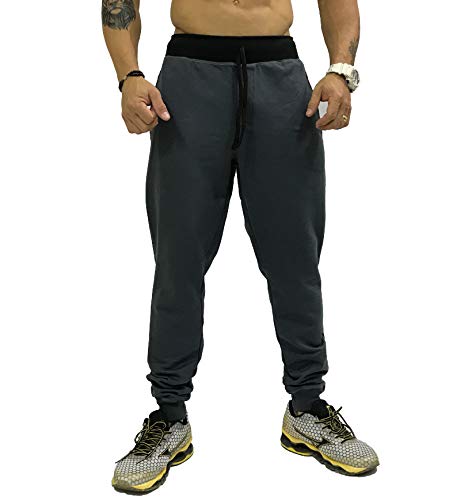 Calça Masculina Moletom Slim MXD Conceito Chumbo Sólido Clássico (G)