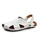 Produktbild HILOTU Herrenmode Sandalen Casual Sommer Neue Atmungsaktive Fischer Sandalen Hand Nähen Strand Freizeit Hausschuhe (Color : Weiß, Größe : 43 EU)