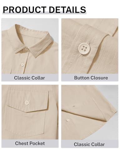 Boys Short Sleeve Button Down Dress Shirts School Uniform Oxford Shirt Size 7-14 Years4