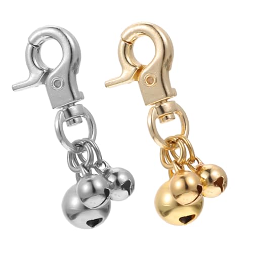 balacoo Djustable Pet Bells 2pcs Cat Necklace Metal Charm Bells Bell Accessories