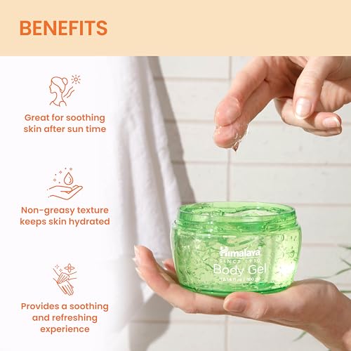 Image of Himalaya Aloe Vera Refreshing Body Gel, with Real Aloe Vera for Moisturizing, Cooling, and Soothing Skin, Lightweight Non-Greasy Formula, 10.14 fl oz (300 ml)