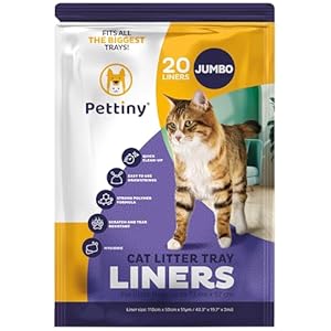 Pettiny Jumbo Cat Litter Tray Liner...