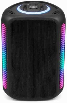 QAU Party Bluetooth Speaker, 240W Peak Loud Speaker, Dazzling Light Show, Deep Bass,15H Battery, TWS Pairing, BT 5.3 Wireless, Portable for Home/Outdoor/Beach/Pool Party (Black)
