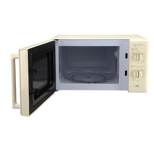 Infiniton Microondas MW-RC21, 700 W, 20 L, Función Grill, Función descongelar, Temporizador 35 min, Acabado Vintage (beige)