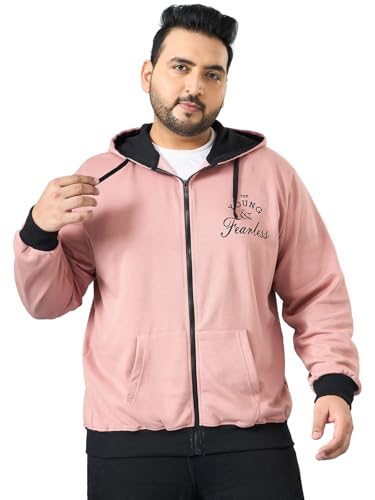 Sweat-shirt homme rose uni Bigbanana manches longues et finitions soignées