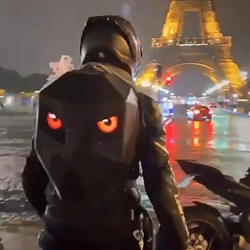 Image of Drumstone (๐๐ ๐๐๐๐ ๐๐๐๐๐๐๐๐ Cool LED Motorcycle Backpack - Programmable Colour Display, 3D Hard Shell & Waterproof Riding Helmet Bag Design Mobile App Controller A great idea for a gift