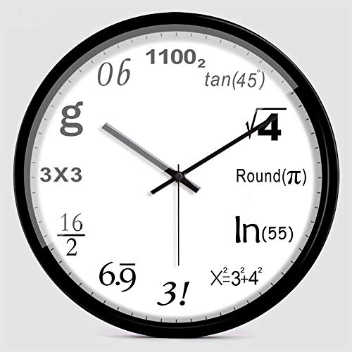 Horloge murale math creative de personnalité pour habiller un grand salon moderne
