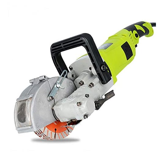 Elektrisk slitsfräs, väggfräs väggspår, spårfräs 4 000 W 5 sågblad 125 mm 7 500 r/min spårdjup/spårbredd 33 mm för marmor granibetong