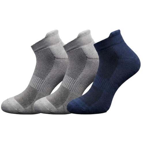 Image of BENKILS Bamboo Ankle Socks for Men & Women | Ultra-Soft, Odour-Free and Breathable | Padded Base and Anti-bacterial | 3X Softer than Cotton | Free Size Regular Socks.