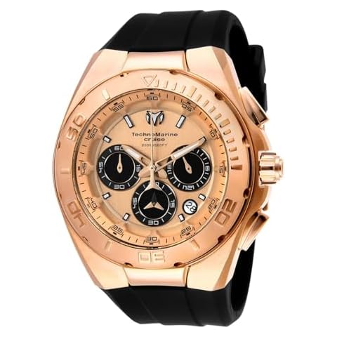 Technomarine Mens Cruise Silicone and Rose Gold Quartz Watch, TM-115346 Cover
