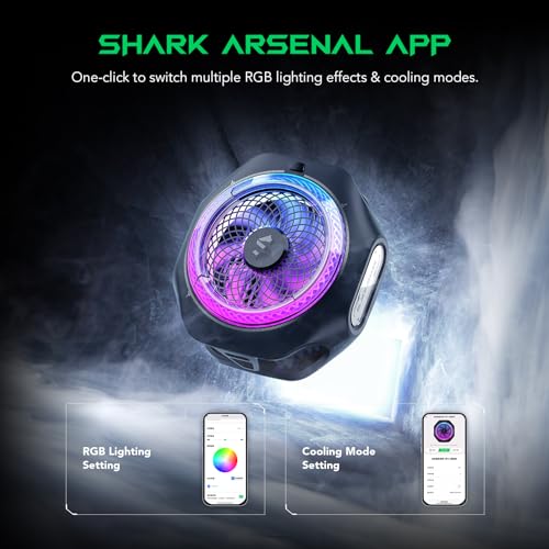 Image of Black Shark Magnetic 4 Pro Phone Cooler Fun For Gaming, Cell Phone Cooler For Smartphones Ios /Android (2.63-3.46 Inches) Semiconductor Heatsink Cooling